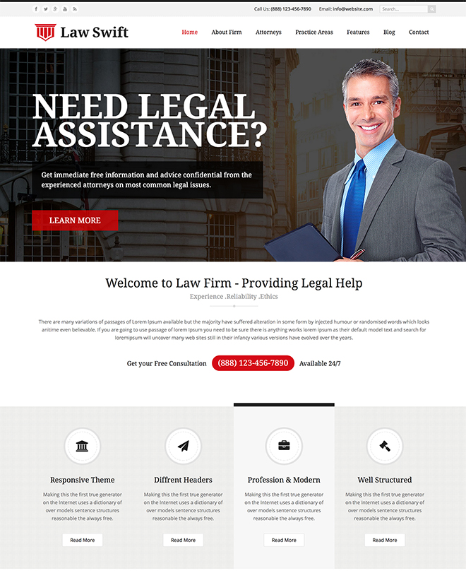 The Law - Lawyer Legal Attorney WordPress Theme