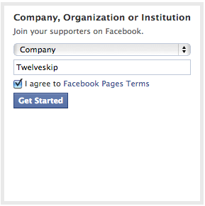 enter the name of your facebook business page