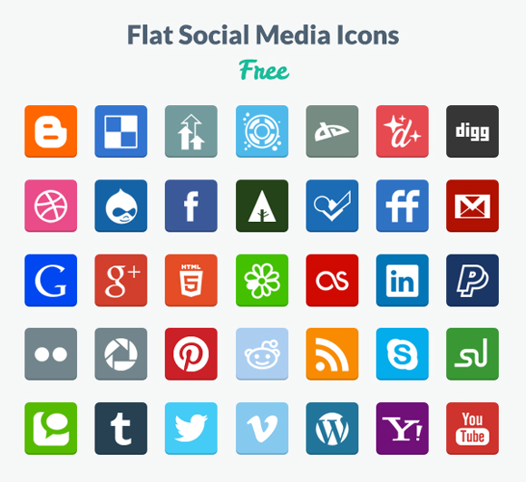 FlatSocialMediaIcons