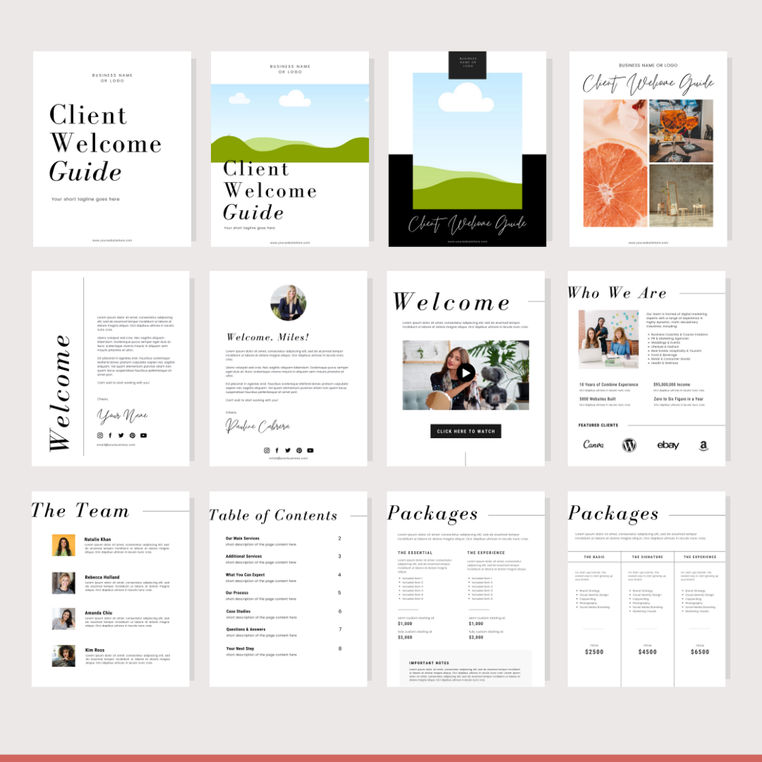 SUG009 Roadmap Template INSTANT DOWNLOAD Canva roadmap template Services Guide Client onboarding guide Welcome Packet Client Guide
