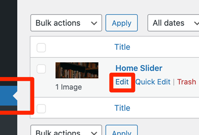 How to Edit Home Slider on WordPress