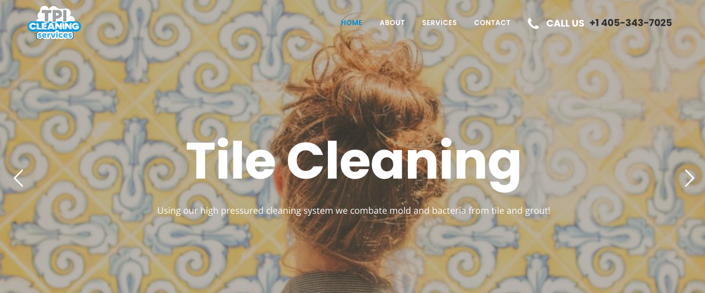 TPI Cleaning Services Carpet Cleaning Website Examples